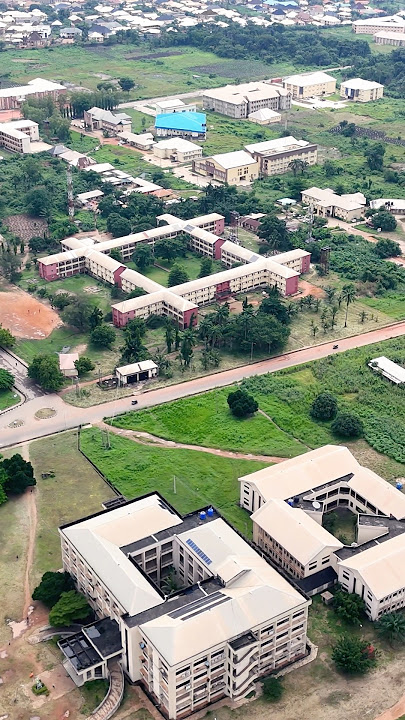 Aerial view of a Nigerian university campus