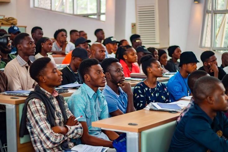 Students in a Nigerian lecture hall